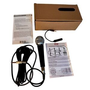 Pyle PDMIC58 Professional Moving Coil Dynamic Handheld Microphone/15' Cable/Adap